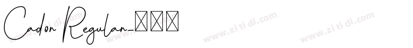 Cador Regular字体转换